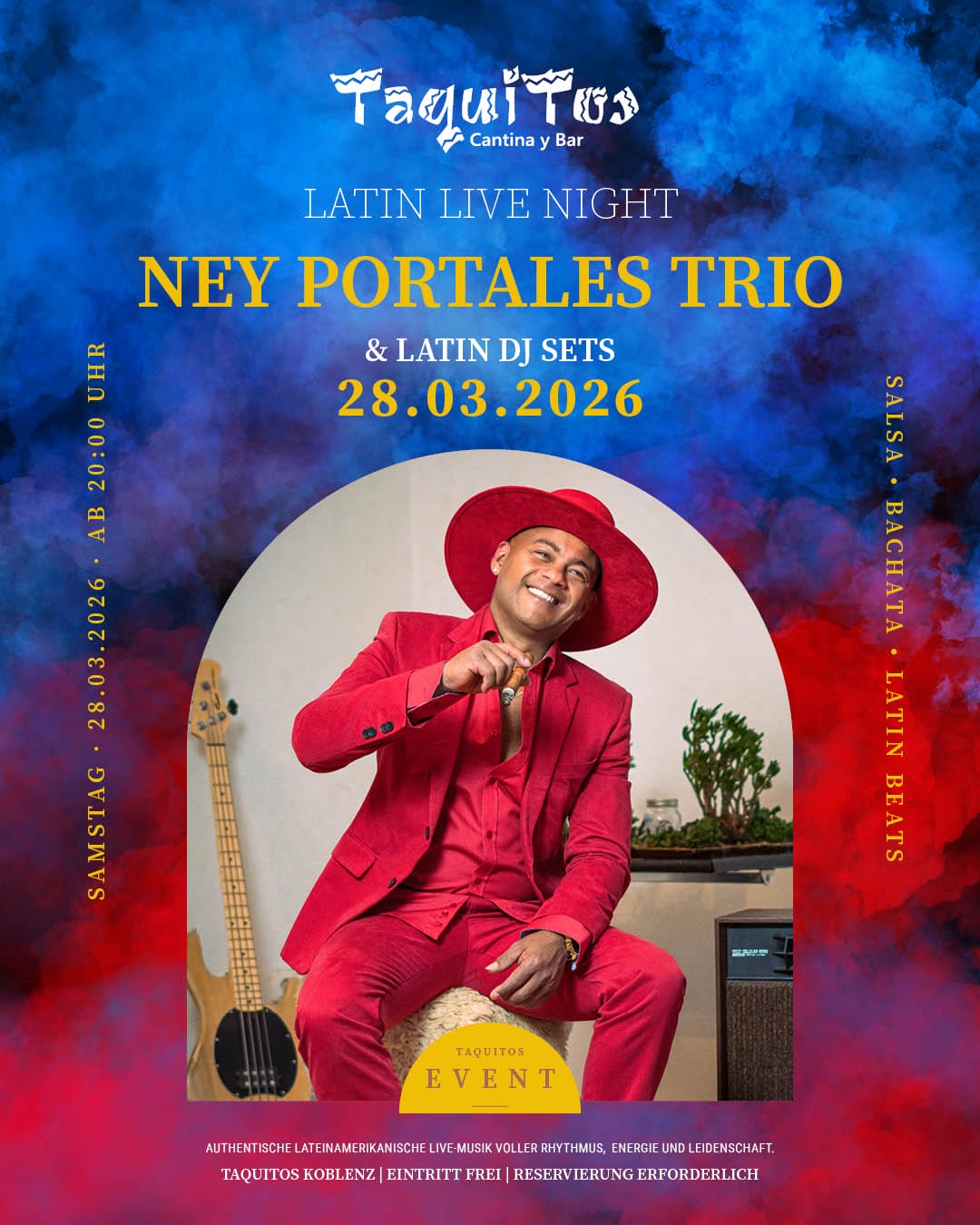 Latin Live Night Koblenz – Ney Portales Trio & DJs im Taquitos